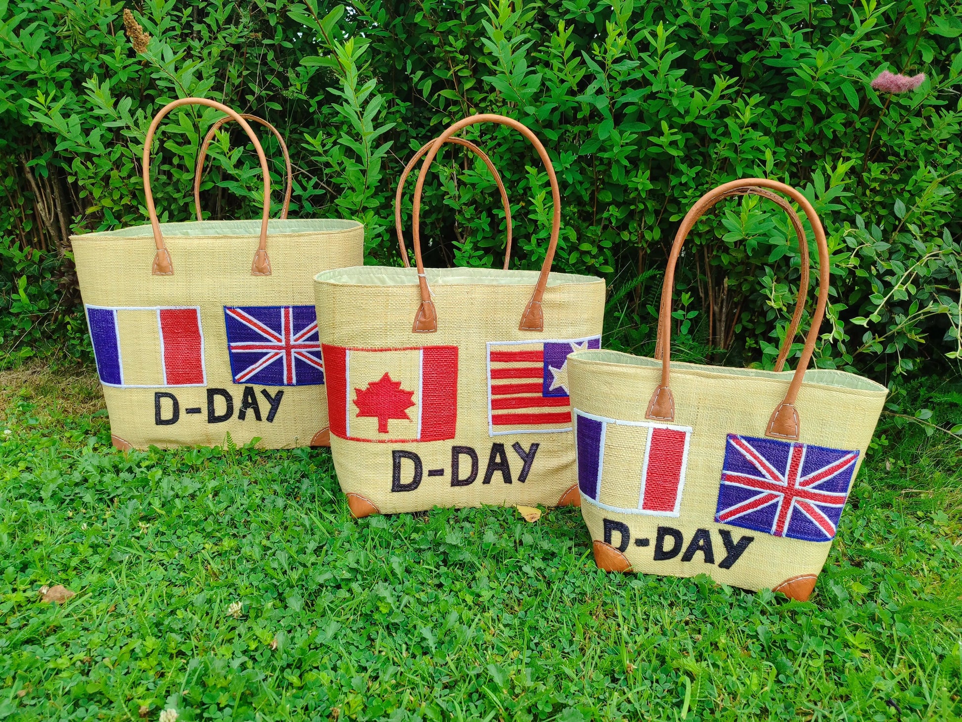 Panier D-DAY Commémoratif – Anses cuir – Édition limitée Normandie Le Grenier de la Presqu'ile