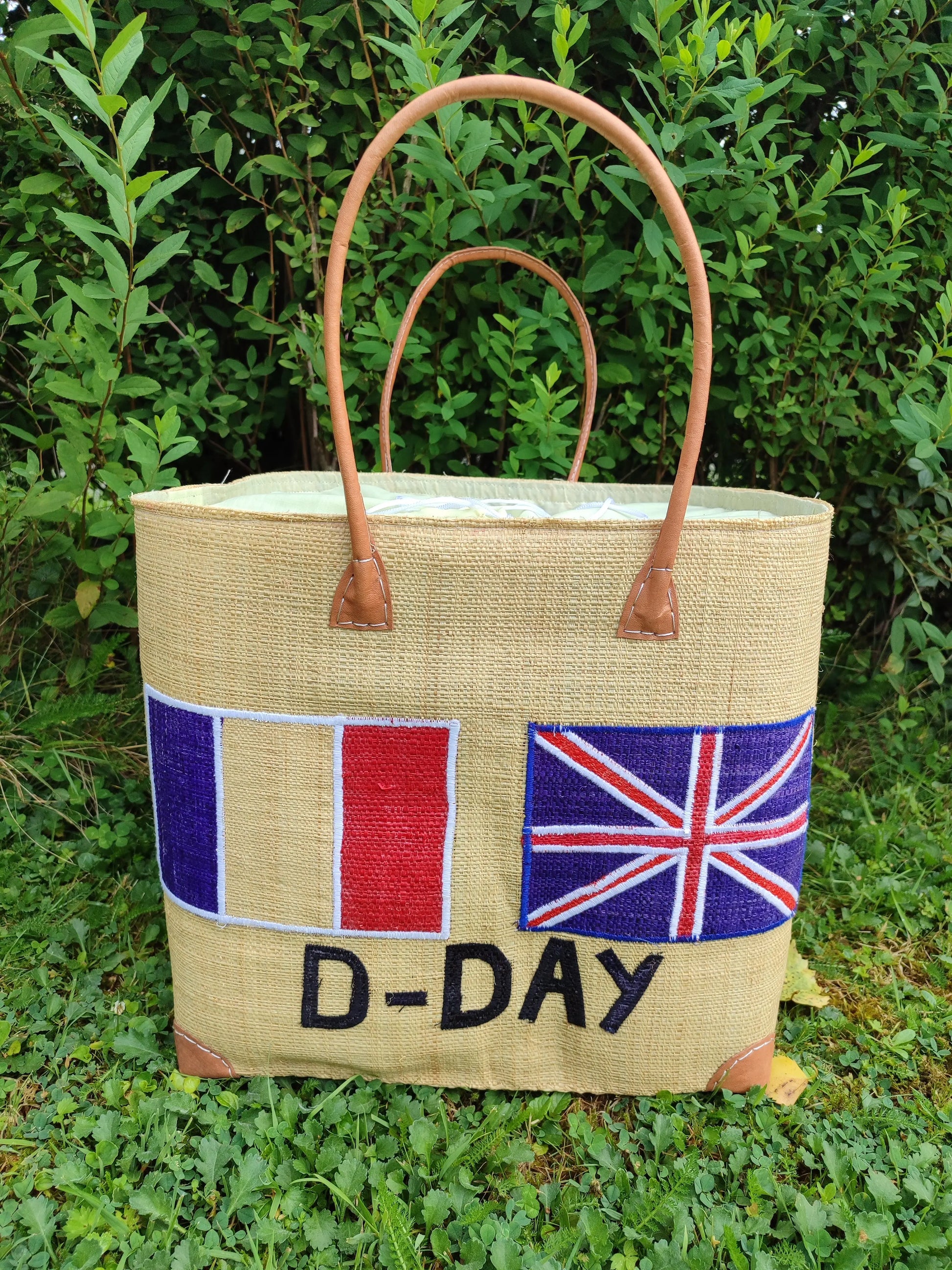 Panier D-DAY Commémoratif – Anses cuir – Édition limitée Normandie Le Grenier de la Presqu'ile