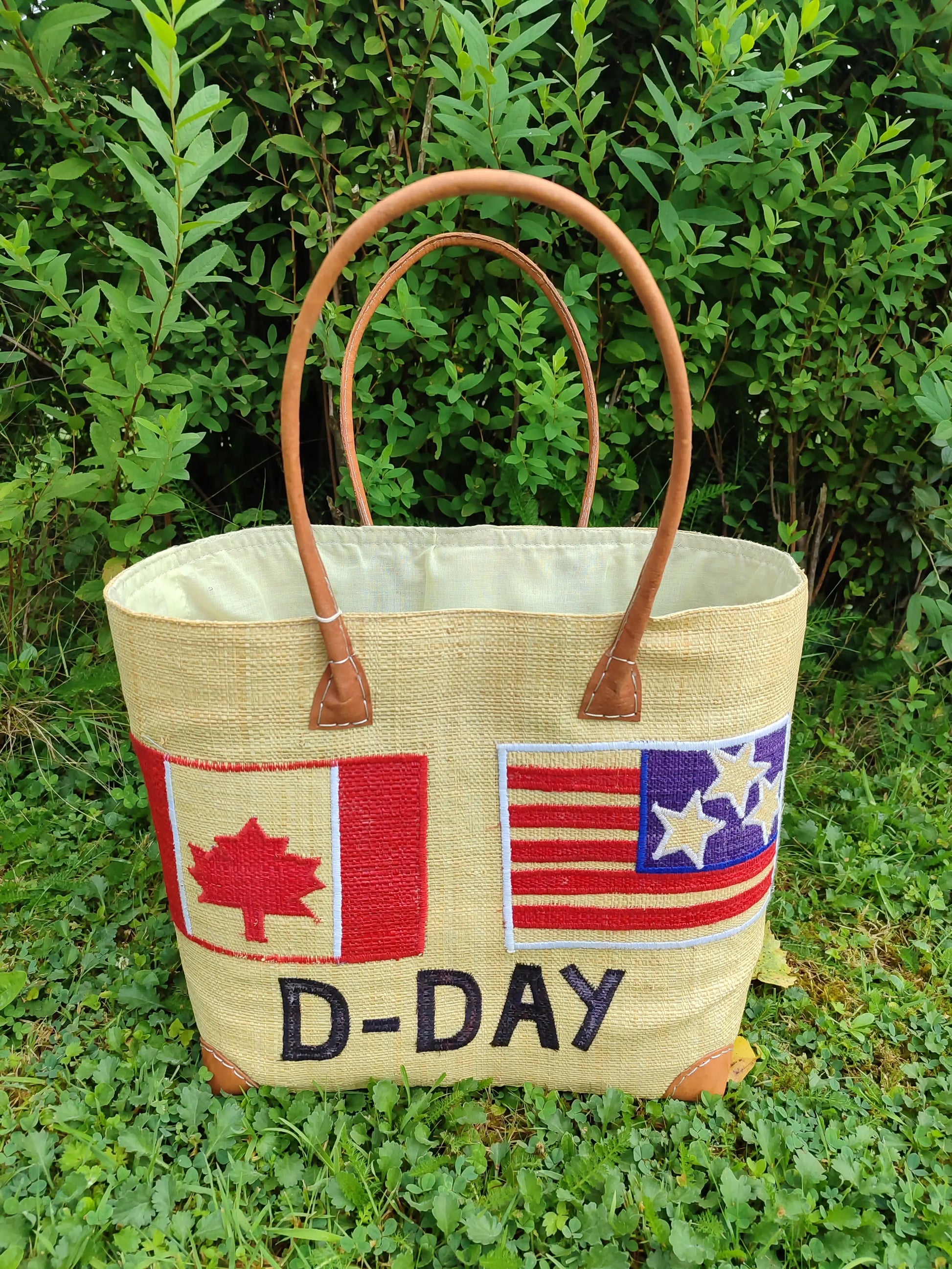 Panier D-DAY Commémoratif – Anses cuir – Édition limitée Normandie Le Grenier de la Presqu'ile