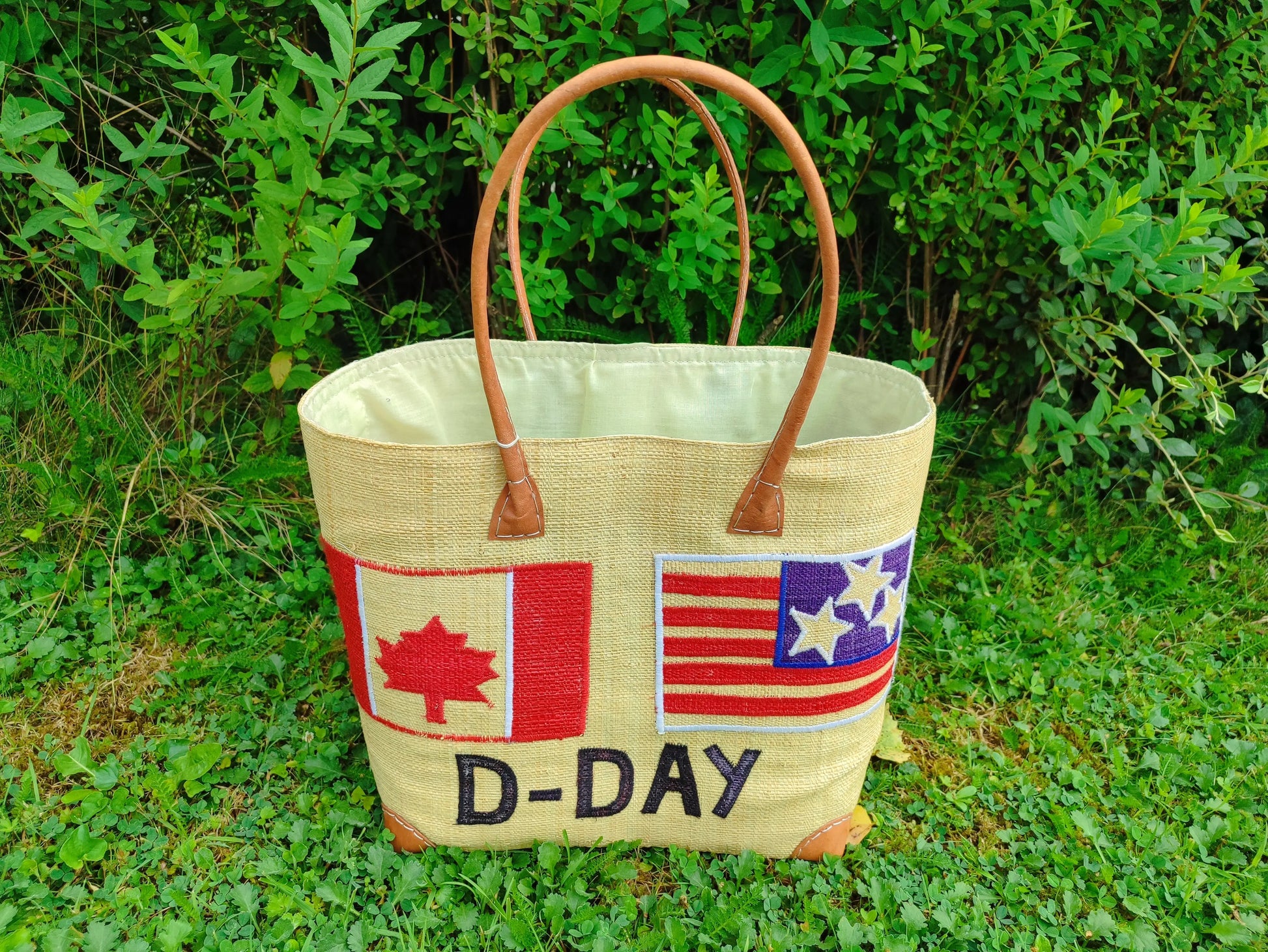Panier D-DAY Commémoratif – Anses cuir – Édition limitée Normandie Le Grenier de la Presqu'ile
